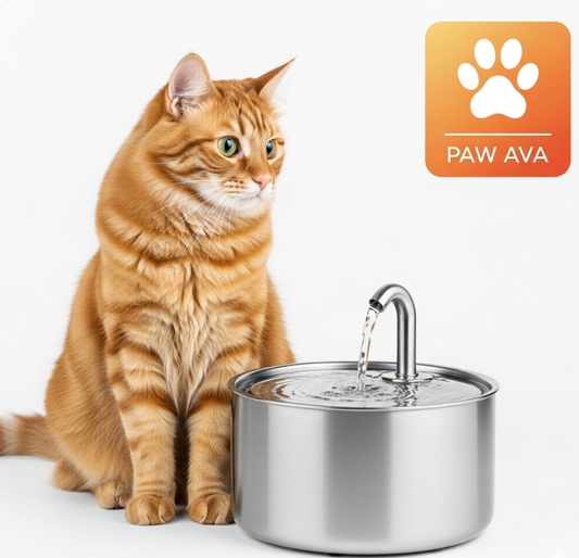 Pawava SmartFlow™ Stainless Steel Cat Water Fountain | 3.2L Ultra-Quiet